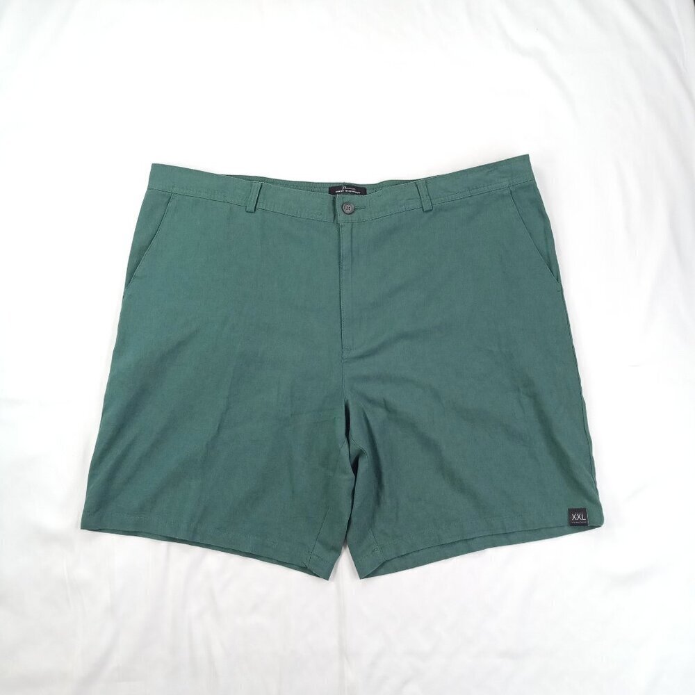 Marc Anthony Mens Linen Shorts Size XXL Green Lightweight Breathable Summer